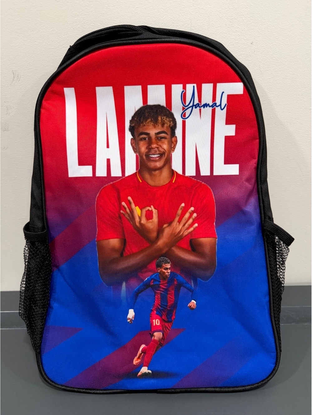 Lamine Yamal Soccer Backpack FC Barcelona Spain #10 Kids School Bag